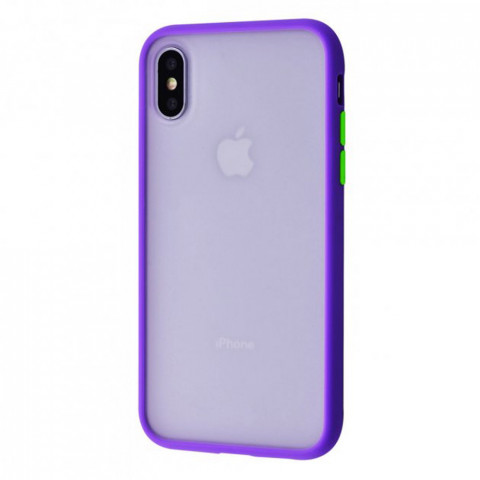 Чехол Shadow Matte для iPhone X/Xs Purple/Lime